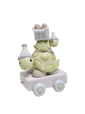 80s - 90s Precious Moments TURTLES - 11th birthday series train figurine